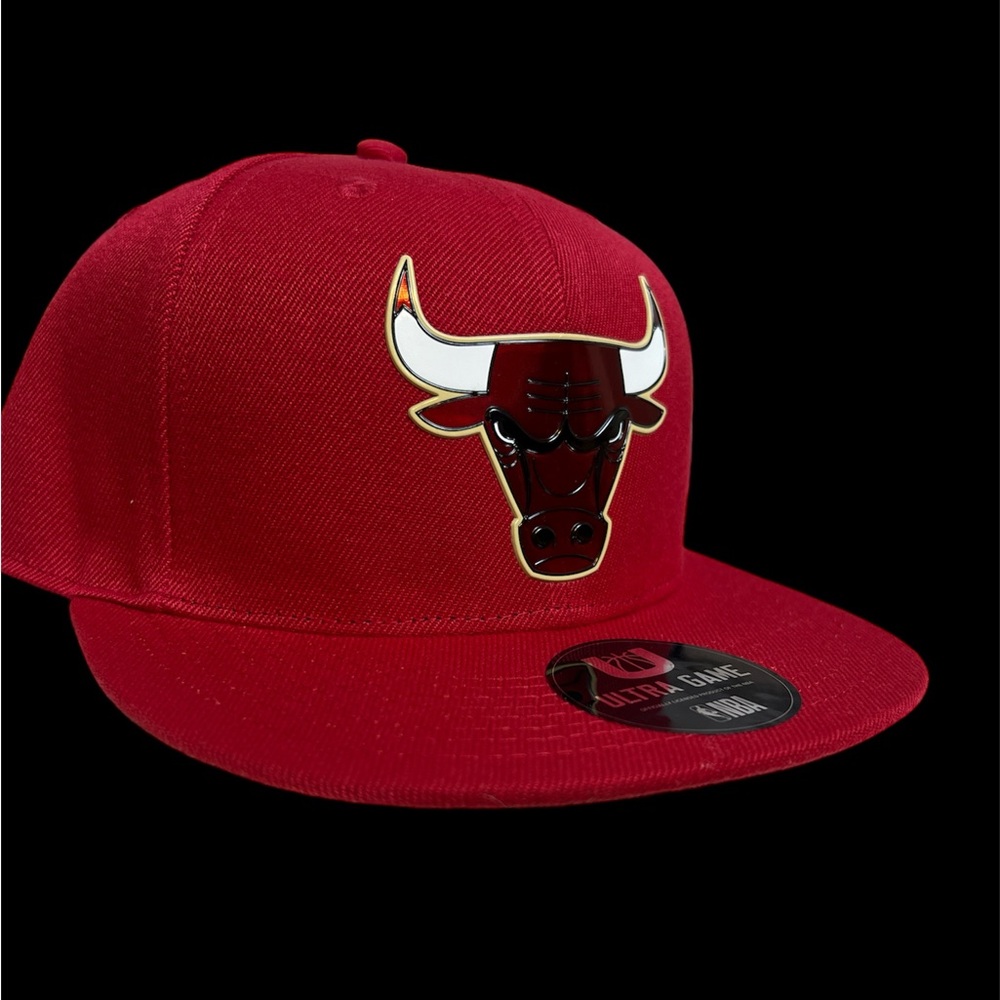 NBA Chicago Bulls Ultra Game Men's Snapback Adjustable Hat Cap Red NEW